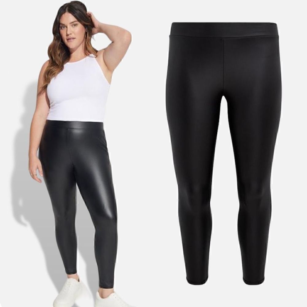 Torrid Black Signature Waist Faux Leather Legging SZ 2X